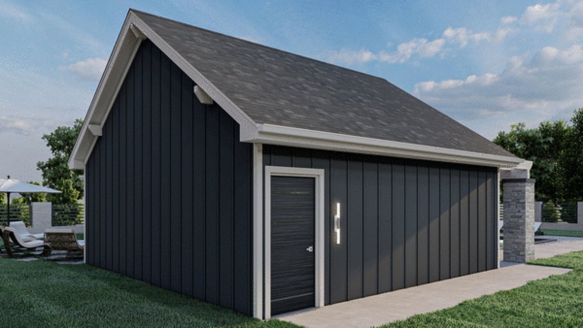 Left Elevation for House Plan #706750