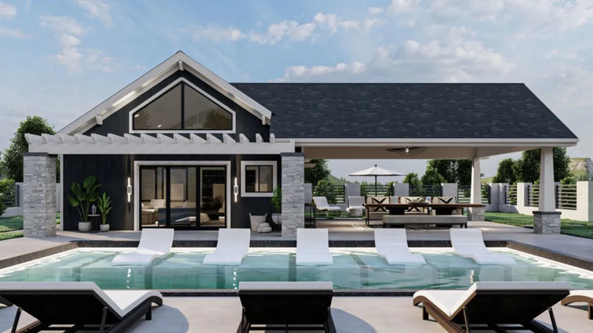 Full Rendering for House Plan #706750