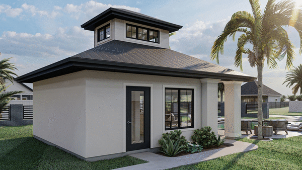 Rear Elevation for House Plan #704630