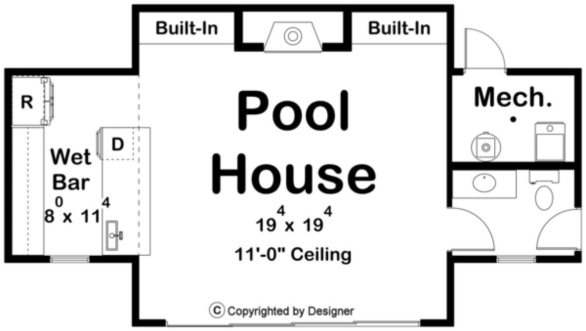 Main Floor Plan for House Plan #706450