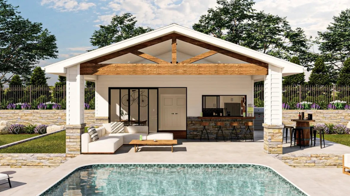 Full Rendering for House Plan #700631