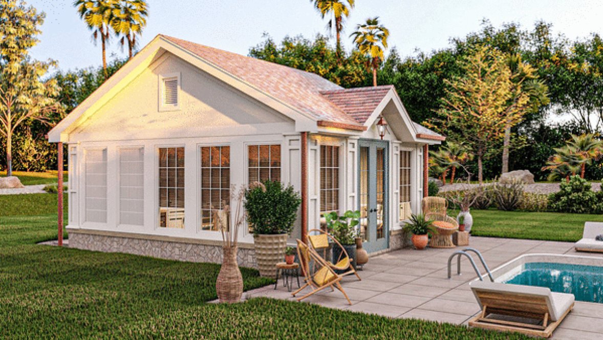 Left Elevation for House Plan #709430