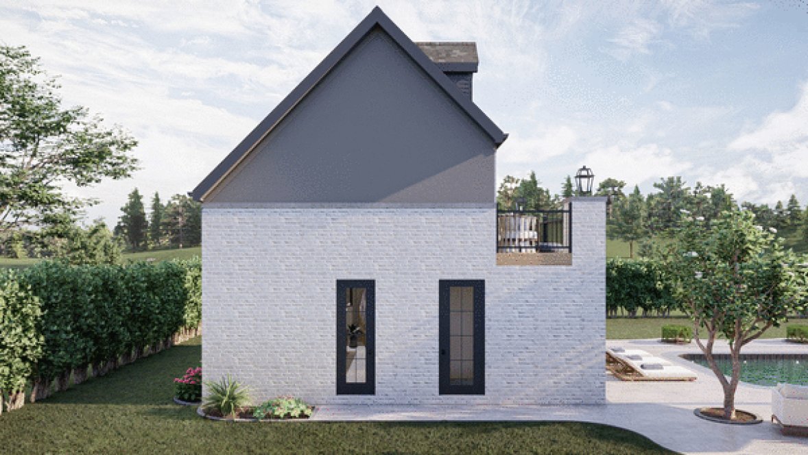 Left Elevation for House Plan #703080