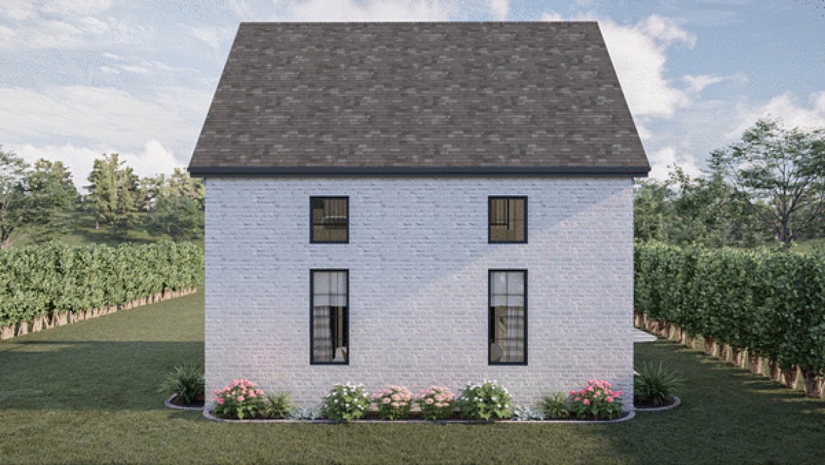 Rear Elevation for House Plan #703080