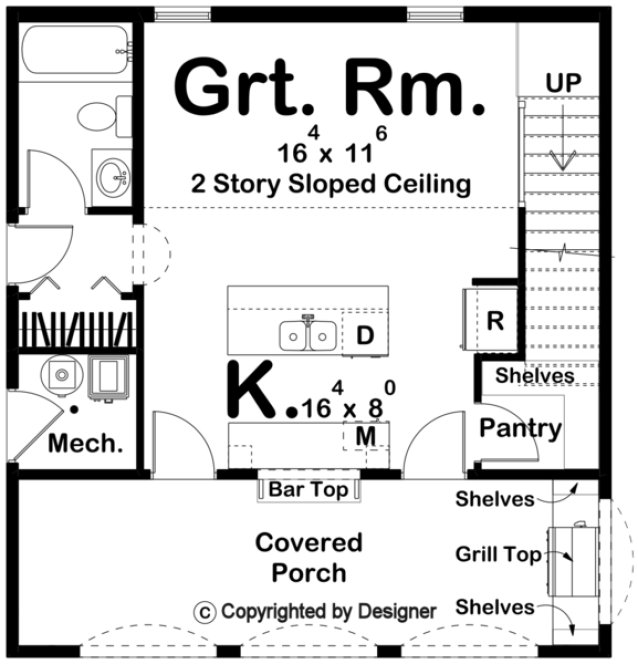 Main Floor Plan for House Plan #703080