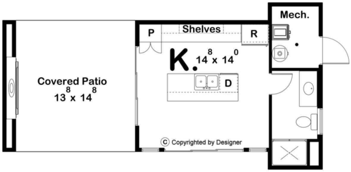 Main Floor Plan for House Plan #702330