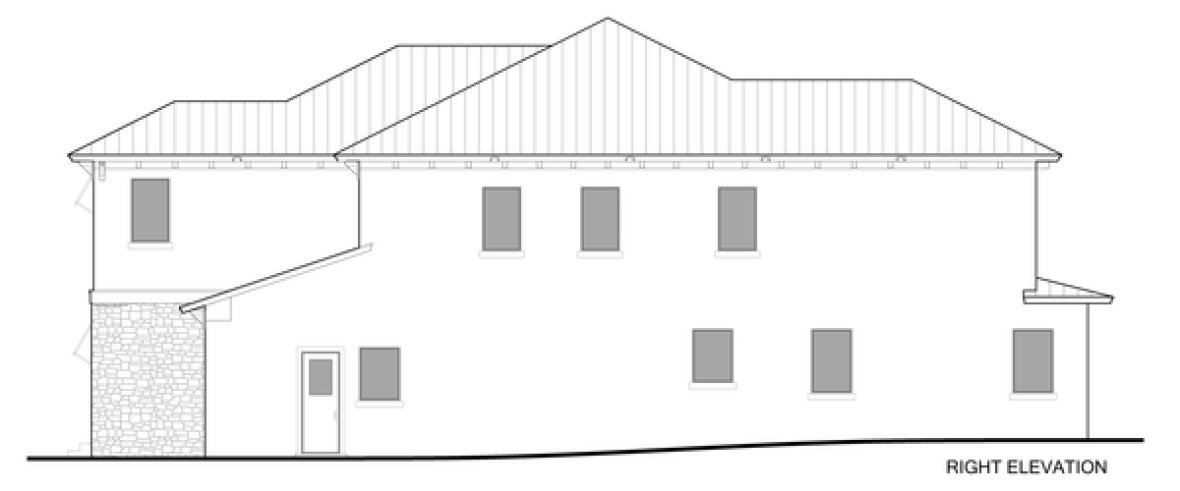 Right Elevation for House Plan #829834
