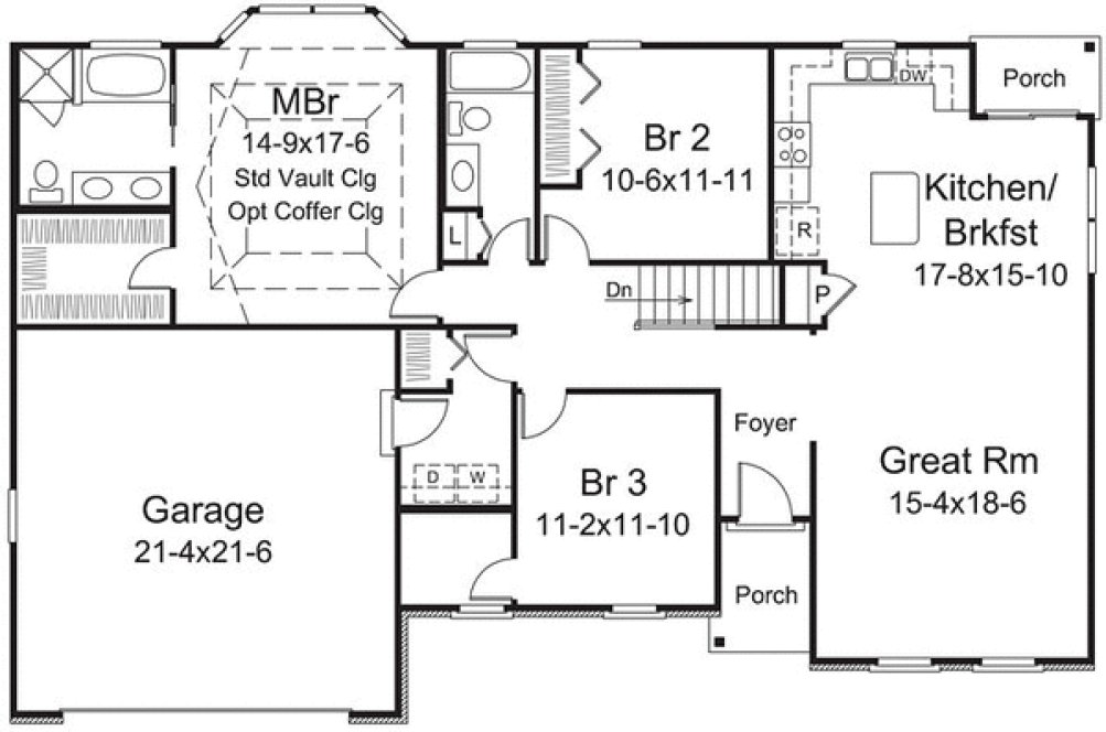 Main Floor Plan for House Plan #634261