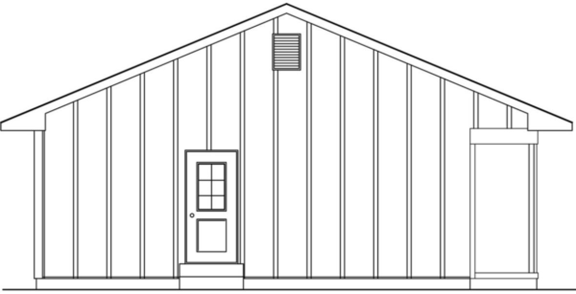 Left Elevation for House Plan #631041