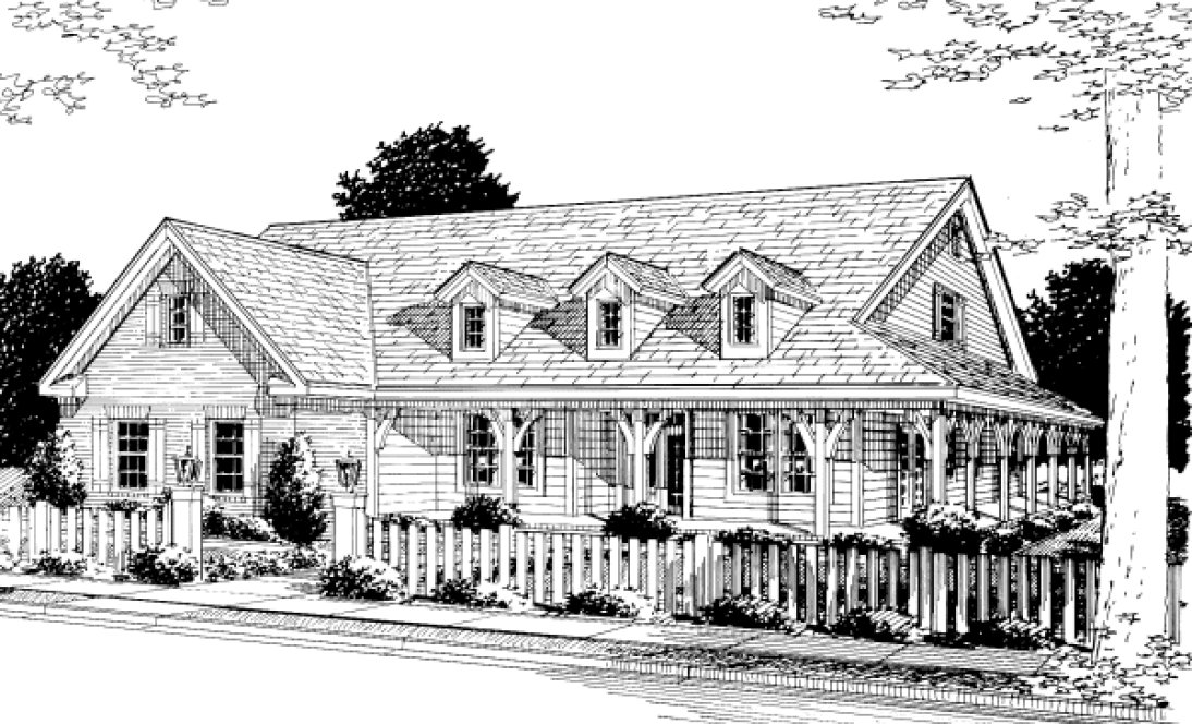 Full Rendering for House Plan #245314