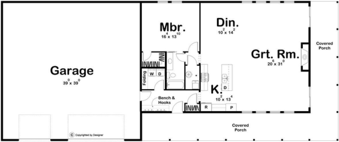 Main Floor Plan for House Plan #702551