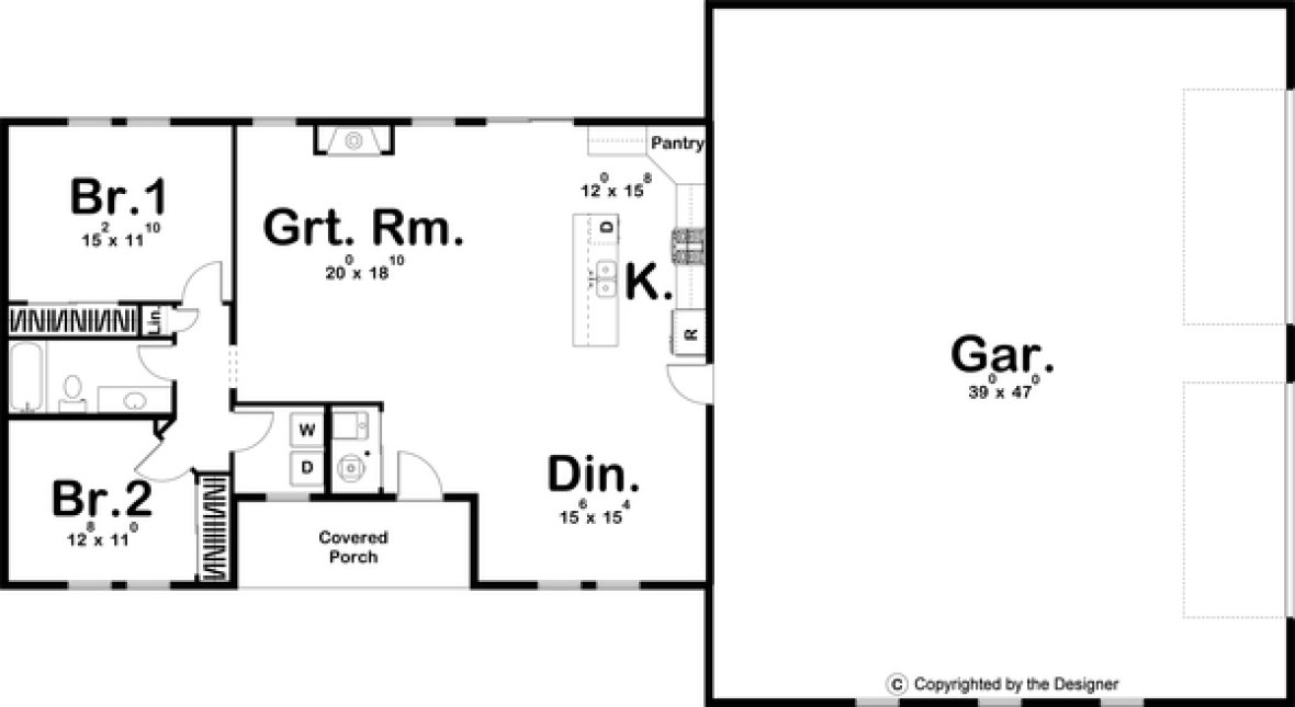 Main Floor Plan for House Plan #709541