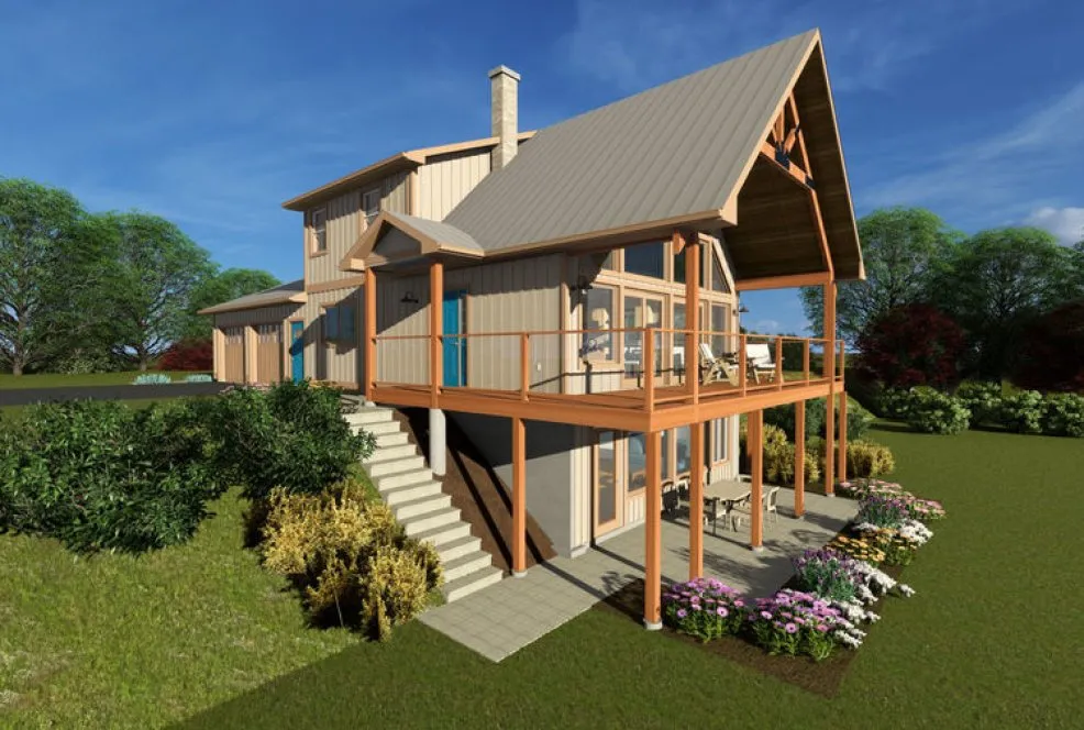 Full Rendering for House Plan #203045