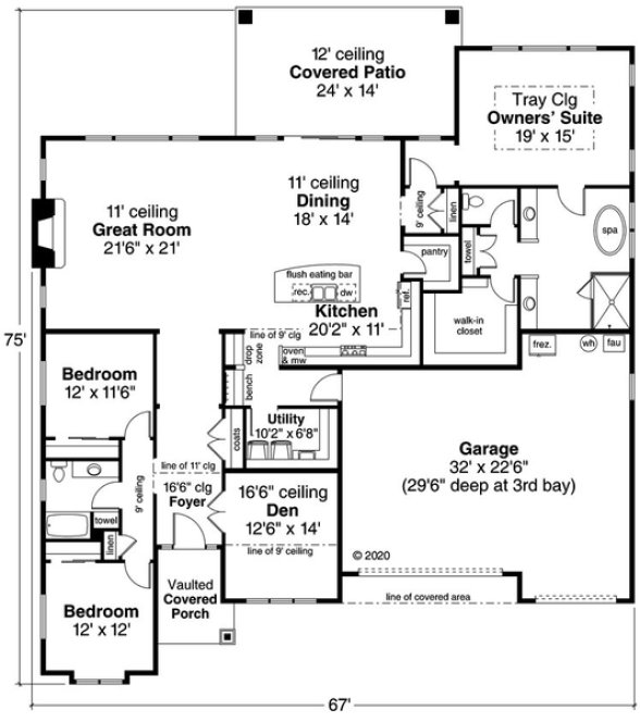 Main Floor Plan for House Plan #343182