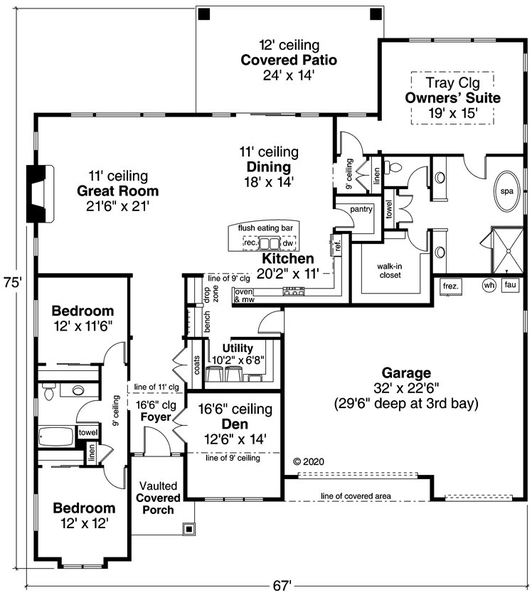 Main Floor Plan for House Plan #343182