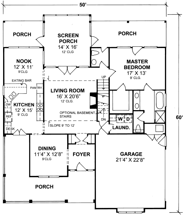 Main Floor Plan for House Plan #246314