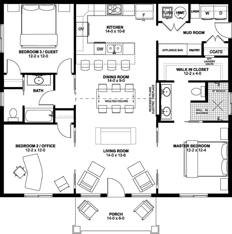 Main Floor Plan for House Plan #581360