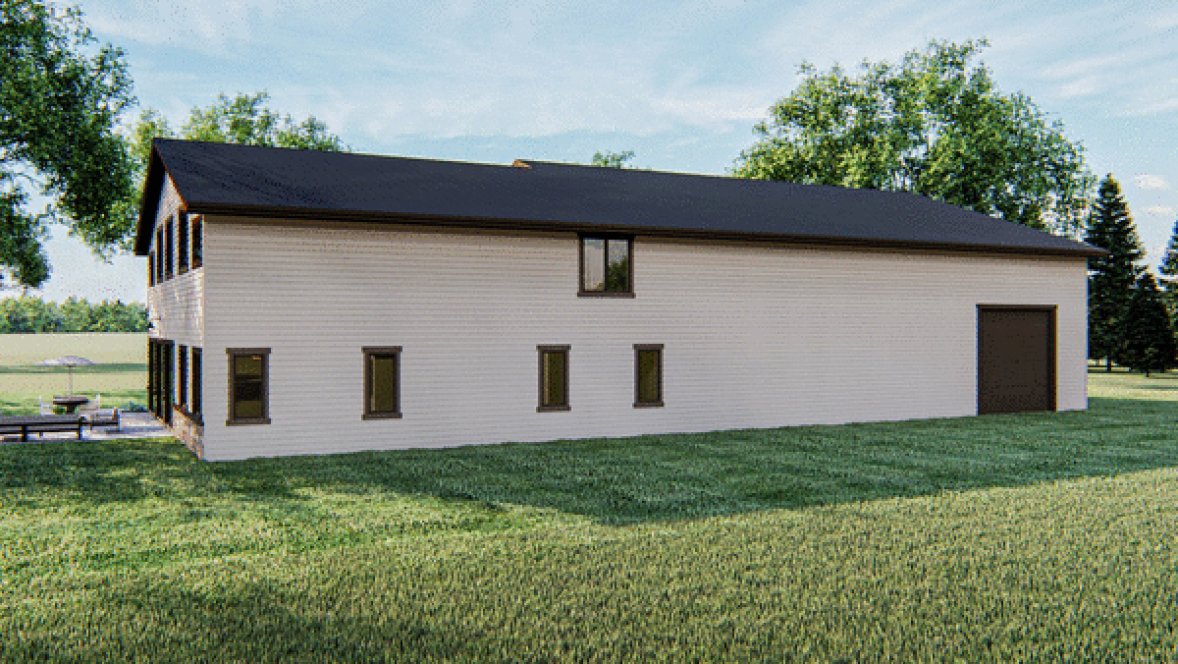 Rear Elevation for House Plan #706772