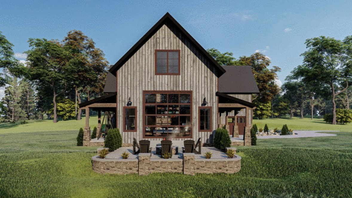 Left Elevation for House Plan #701733