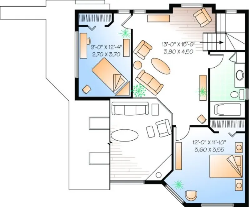 Second Floor Plan for House Plan #144392