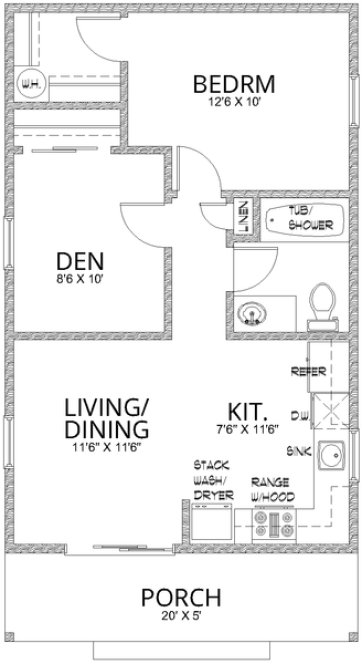 Main Floor Plan for House Plan #800260