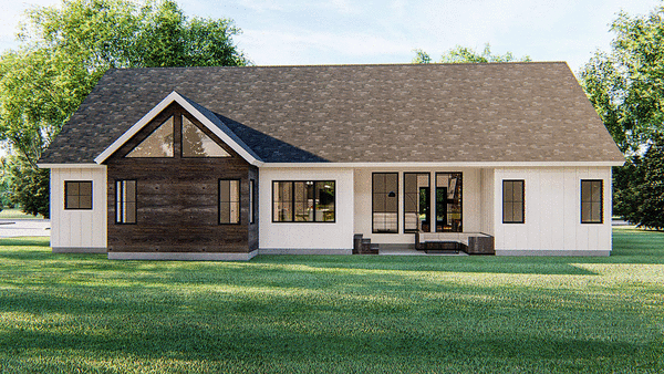 Rear Elevation for House Plan #705202