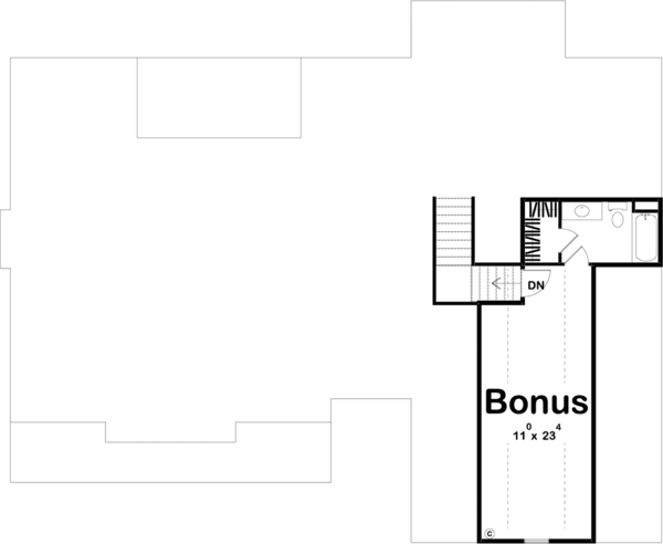 Attic Plan for House Plan #705202