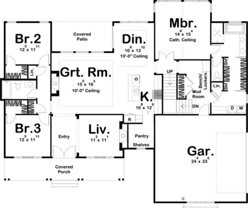 Main Floor Plan for House Plan #705202