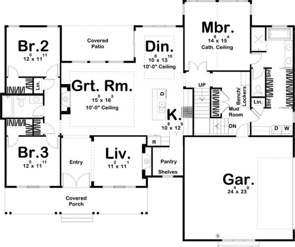 Main Floor Plan for House Plan #705202