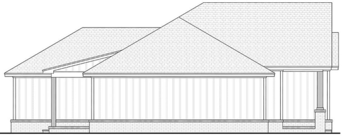 Left Elevation for House Plan #307231