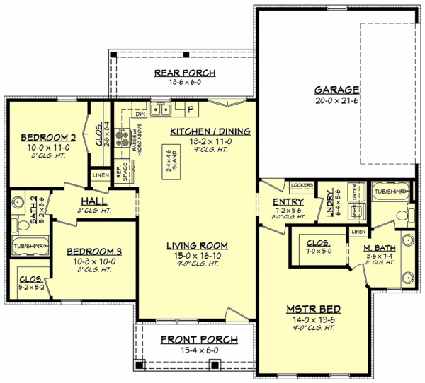 Main Floor Plan for House Plan #307231