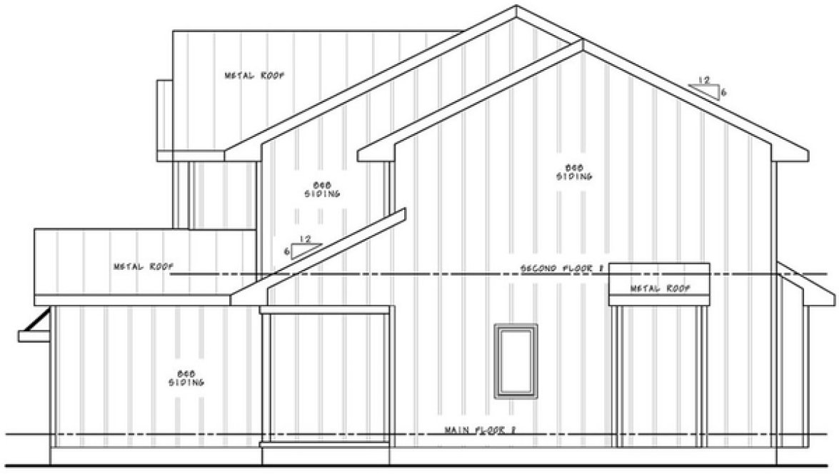 Right Elevation for House Plan #156382