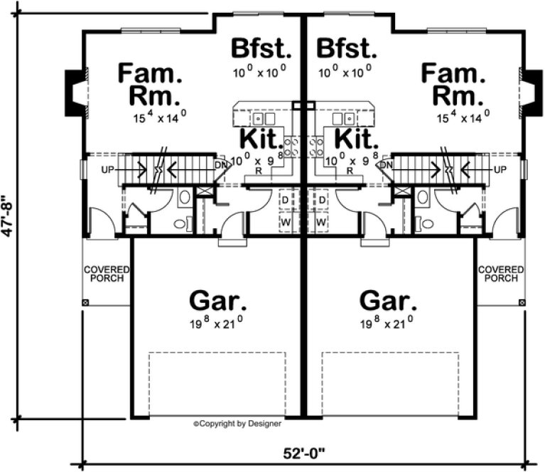 Main Floor Plan for House Plan #156382