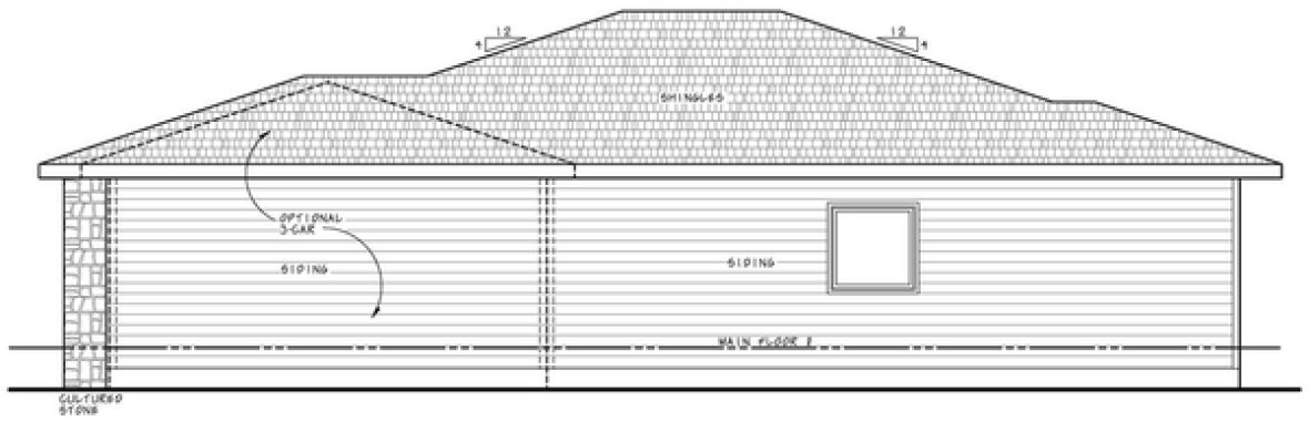 Right Elevation for House Plan #151741