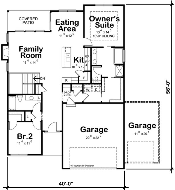 Main Floor Plan for House Plan #151741