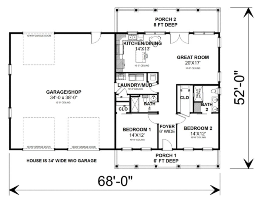Main Floor Plan for House Plan #435921