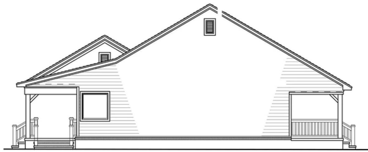 Left Elevation for House Plan #310081