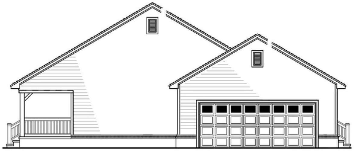 Right Elevation for House Plan #310081