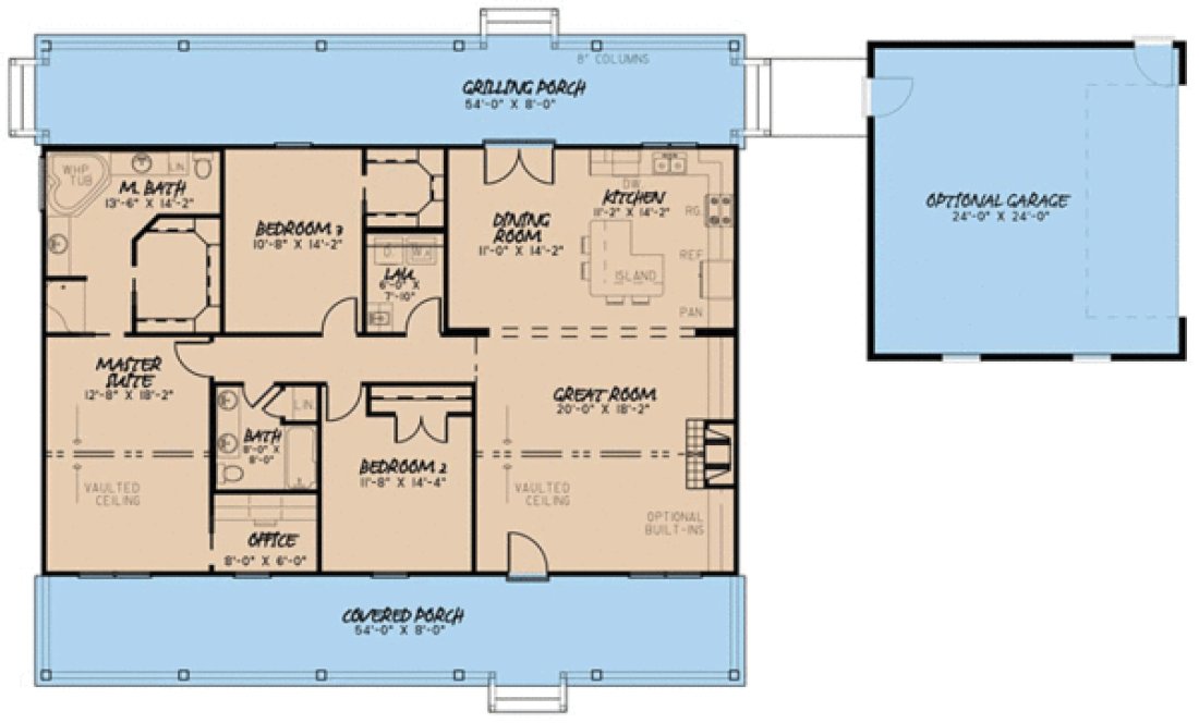 Main Floor Plan for House Plan #310081