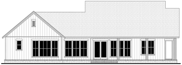 Rear Elevation for House Plan #305912