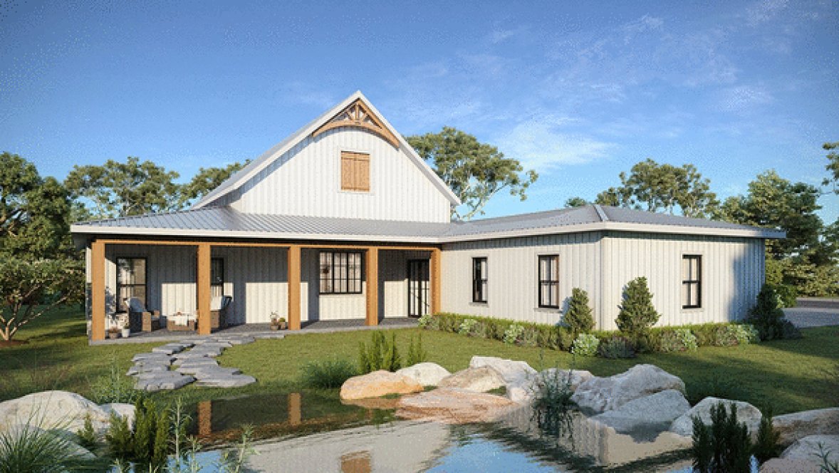 Rear Elevation for House Plan #430642