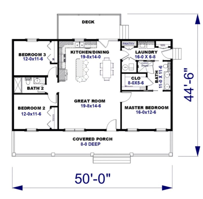 Main Floor Plan for House Plan #436241