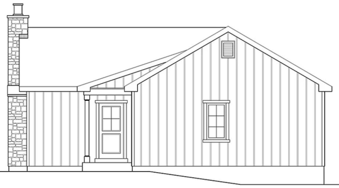 Right Elevation for House Plan #412890