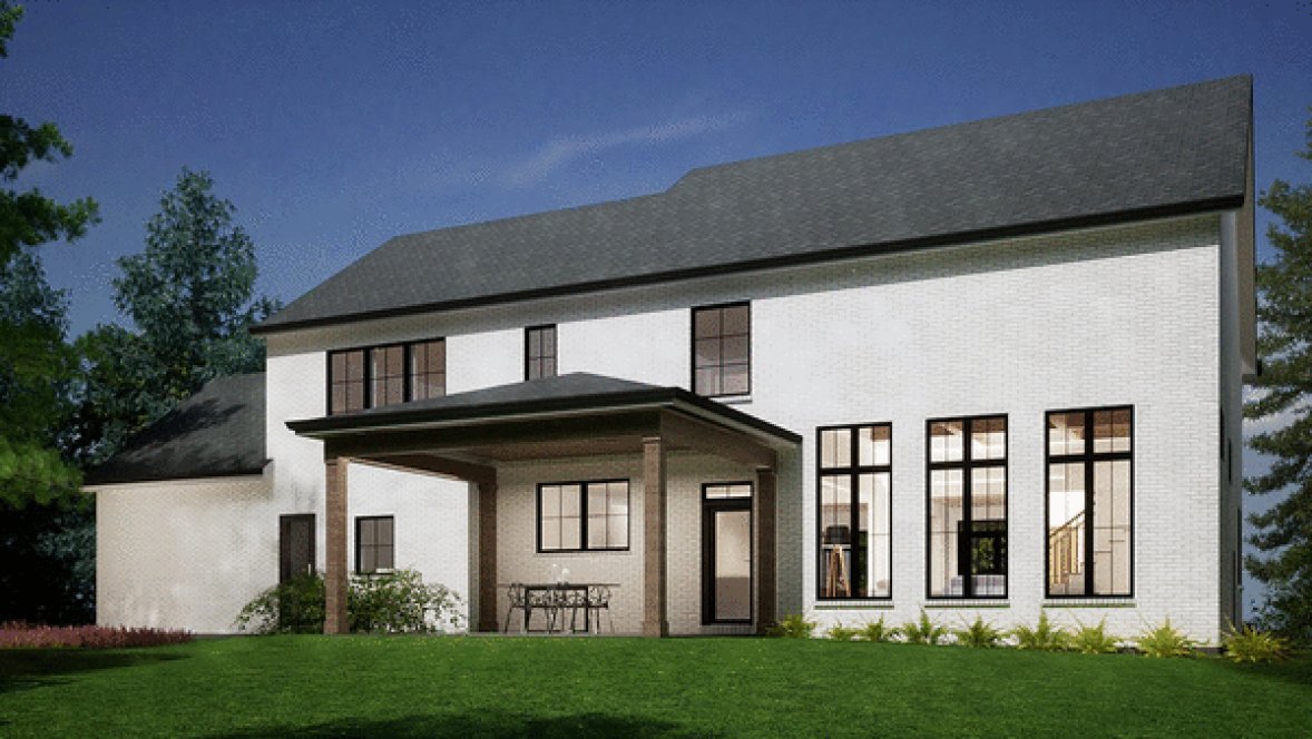 Rear Elevation for House Plan #539633