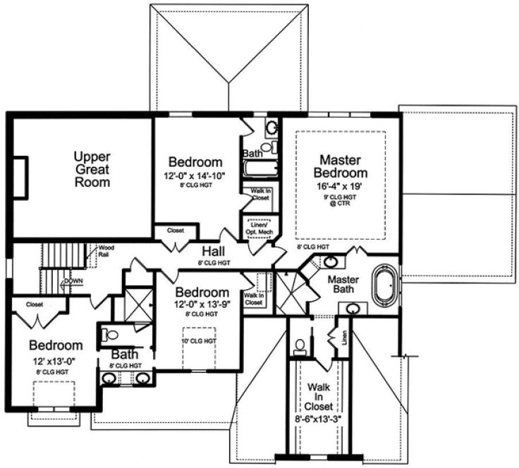 Second Floor Plan for House Plan #539633