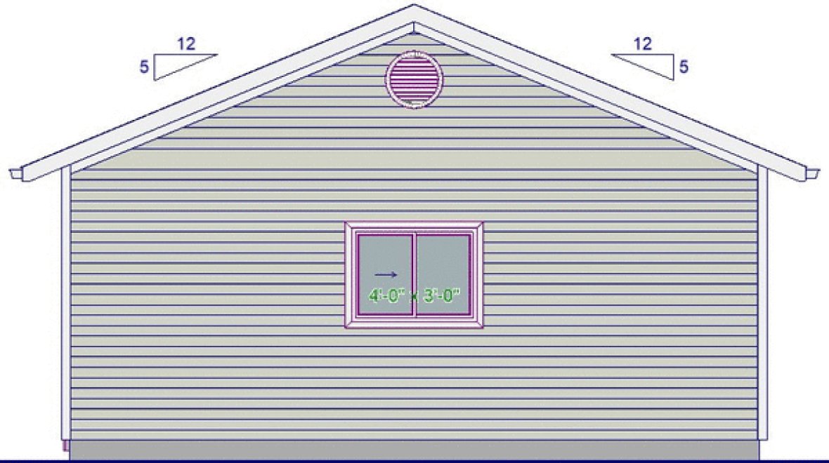 Right Elevation for House Plan #203048