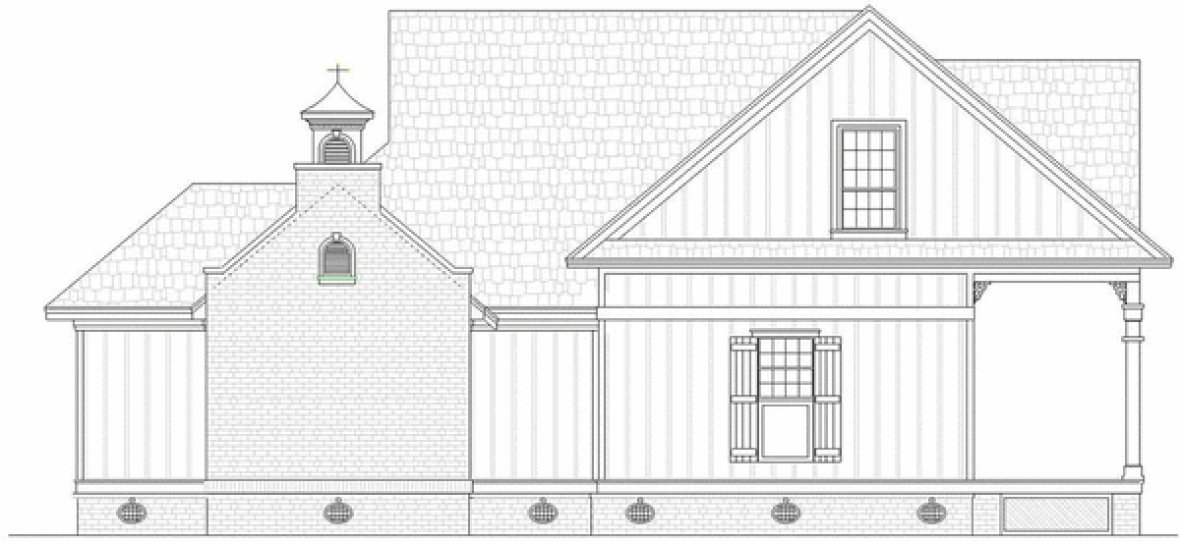 Left Elevation for House Plan #486321
