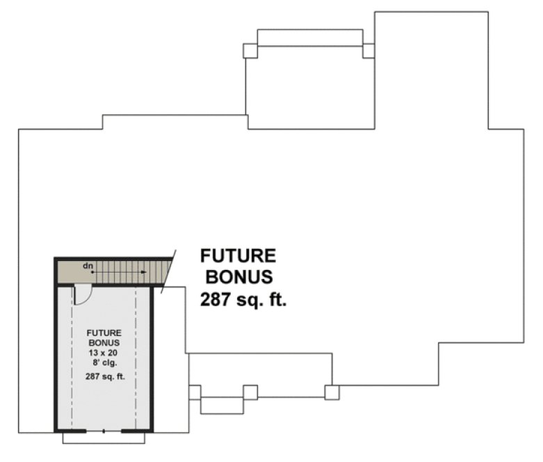 Attic Plan for House Plan #287332