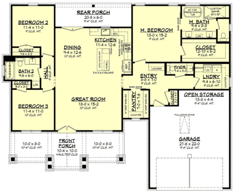 Main Floor Plan for House Plan #308961