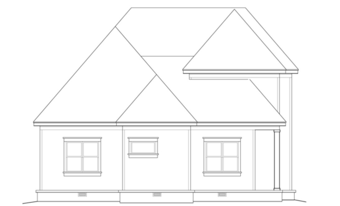 Rear Elevation for House Plan #491381